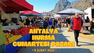 Antalya Konyaaltı Hurma Cumartesi Pazarı 8 Febuary 2025 #antalya #konyaaltı #hurma #türkiye #pazar