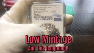 Cracking out an NGC 2020 American Silver Eagle Struck at Philadelphia Mint Emergency production!