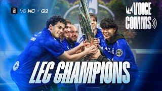 THIS IS WHAT BEING LEC CHAMPIONS SOUNDS LIKE – Voice Comms vs KC and G2