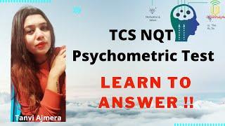 TCS NQT Psychometric Test | How to Answer Psychometric Test in TCS NQT