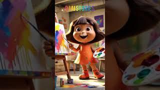 "Join these two adorable characters on their adventure! #RJAIStories #CuteCartoons #HappyVibes"