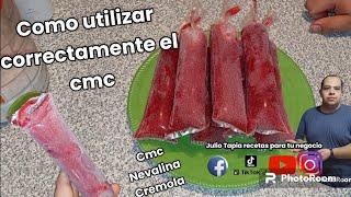 Como utilizar correctamente el cmc en tus Boli o helados como se compra y cual es su función