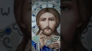 Отшив иконы бисером #вышивкабисером