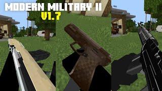 Modern Military II Beta Release 1.7 Addon Mcpe 1.21+ | Addon 3d Guns Minecraft PE