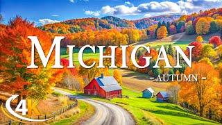 Enchanting Autumn Michigan with Beautiful Piano Music4K Autumn Ambience & Fall Foliage4K Video UHD