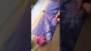 Watercolor Provence | Purple Lavender Fields #gorbacheva_lessons #painting #art #watercolor #artist