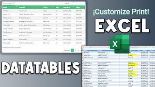 Datatables - Exportar a Excel y personalizar impresión