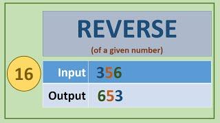 16. C Programs : REVERSE OF given number