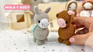 ¡NO PUEDE FALTAR! Mula y Buey Amigurumi para tu Pesebre a Crochet 