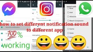 How to set different notification sounds to different apps