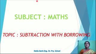 Subtraction with borrowing