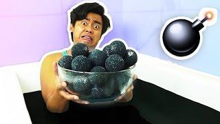 100 BLACK BATH BOMBS CHALLENGE!