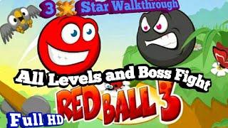 Red Ball 3 All Levels 3 start Walkthrough and Boss Fight | level 1 to 20