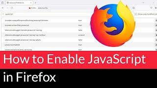 How to Enable JavaScript in Mozilla Firefox?