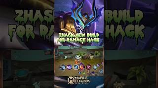 Zhask Best Build for Damage Hack  #mobilelegend #mlbb #zhask #zhaskbuild #zhaskbestbuild