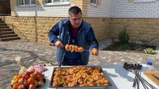 How to fry chicken legs tasty and juicy, chicken recipes, chicken skewers