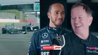 'What an absolute privilege'  Martin Brundle drives Mercedes cars WITH Lewis Hamilton