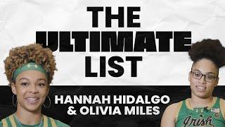 Rihanna over Beyonce??? Notre Dame's Hannah Hidalgo & Olivia Miles Play THE ULTIMATE LIST Game