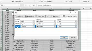 Multiple Column Sort in Excel