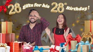 Surprised him with 28 Gifts on his 28th Birthday ️  @lovekataria3889