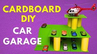 DIY Toy Car Garage from Cardboard | Easy Recycled Craft! DIY children's toys 