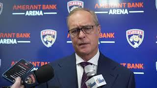 Florida Panthers Coach Paul Maurice After Team Raises Stanley Cup Banner, Beats Bruins