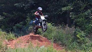 Check out this kid's dirtbike skills! Just learned how to ride a bike with a clutch