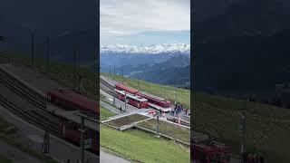 Swiss view of most beautiful Riggis Swiss alps relaxing video