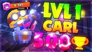 LEVEL 1 CARL 500 TROPHIES! Brawl Stars Best Tips & Tricks