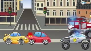  Dessins animé voiture  Voiture de police pour enfants  Tiki Taki  Dessins Animés 