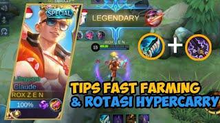 TUTORIAL FAST FARMING DAN ROTASI HYPER CLAUDE! ZEN MLBB