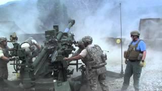 M777 Howitzer Direct Fire Bravo Battery 3-321 HD Video 13