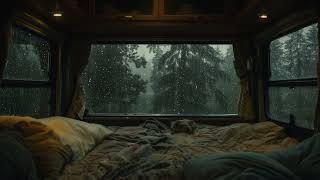 Rain Sounds For Sleeping - 99% Instantly Fall Asleep With Rain Sound outside the window At Night