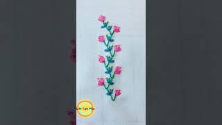 Hand Embroidery: 2 Flower.Amazing Embroidery Stitches For Beginners /Guide to Sewing. #shorts