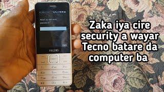 Cikin minti daya zaka iya cire security a wayar Tecno batare da computer ba.