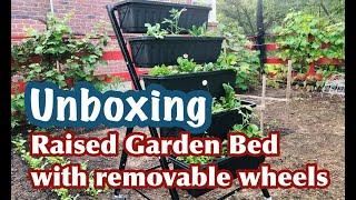 Unboxing HOMDOX 5-Tier Vertical Garden Bed with Removable Wheels| Life with Tin and Ed