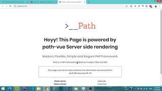 Vue Server side rendering in Pure PHP with no configuration