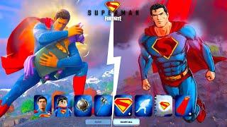 Fortnite Superman All FREE & PAID Rewards Showcase + GAMEPLAY! (How To Unlock Superman Rewards)