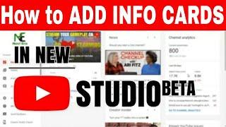 How To ADD EDIT INFO Cards with NEW YouTube Studio 2019