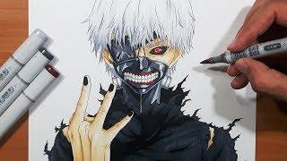 How To Draw Ken Kaneki from Tokyo Ghoul - Step By Step Tutorial