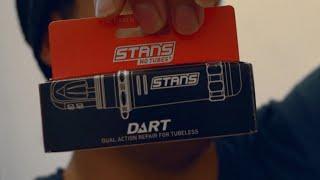 Tubeless tire repair with Stans Dart Tool!!!