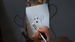 How To Draw a Ghost#bhoot#funny#arte#artclass#artidea #youtubeshort #virakshorts #shorts