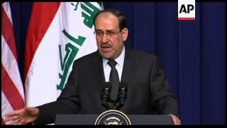 WRAP Excerpts of news conference by Obama and al-Maliki