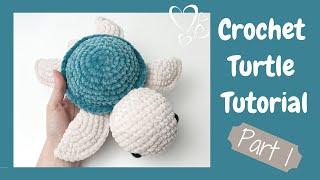 Easy Crochet Turtle (TikTok) - Tutorial Part 1 | Free Amigurumi Animal Pattern for Beginners