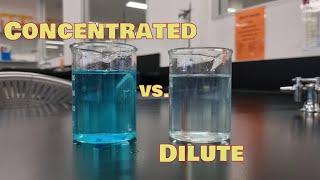 Solutions: concentrated vs. dilute