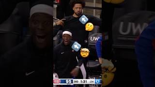 The Pistons bench lost it after this Isaiah Stewart play!