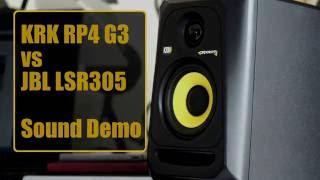 KRK Rokit 4 RP4 G3 vs JBL LSR305  ||  Sound Demo