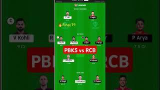 pbks vs rcb dream team prediction today match #pbksvsrcb #pbksvsrcbdreamteam #pbksvsrcbprediction