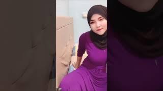 Bigo live jilbab daster ungu goyang di ranjang, cewek cantik hot viral #cantik #cewek #hidup #bigo