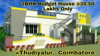 2BHK Super House for sale Near Thudiyalur, Coimbatore. Just 39.50 Lakhs only.